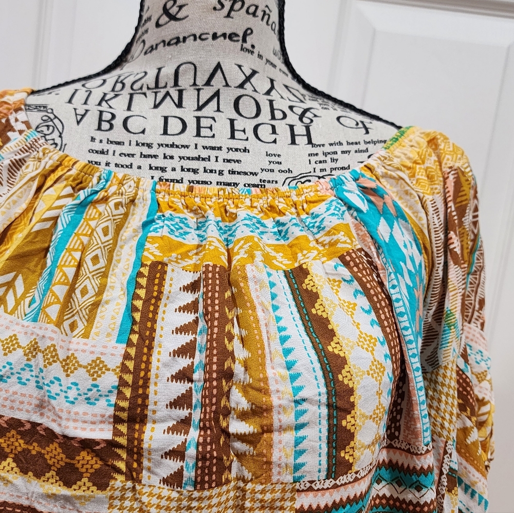 Savanna Jane Multicolor Patchwork Blouse - image 7